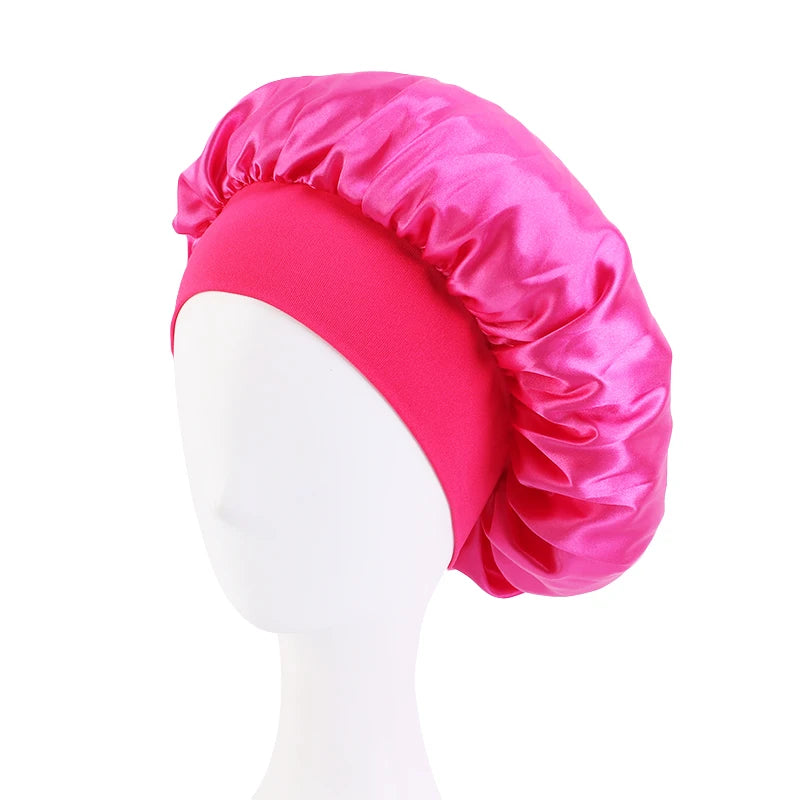 Luxury Satin Sleep Bonnet – Wide-Brimmed & Gentle on Hair only £5.99 from Berets Etc