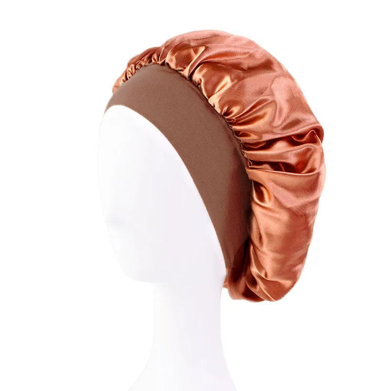 Luxury Satin Sleep Bonnet – Wide-Brimmed & Gentle on Hair only £5.99 from Berets Etc