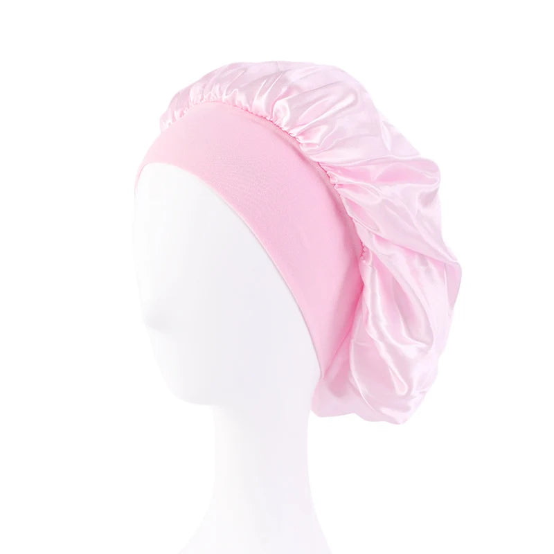 Luxury Satin Sleep Bonnet – Wide-Brimmed & Gentle on Hair only £7.99 from Berets Etc