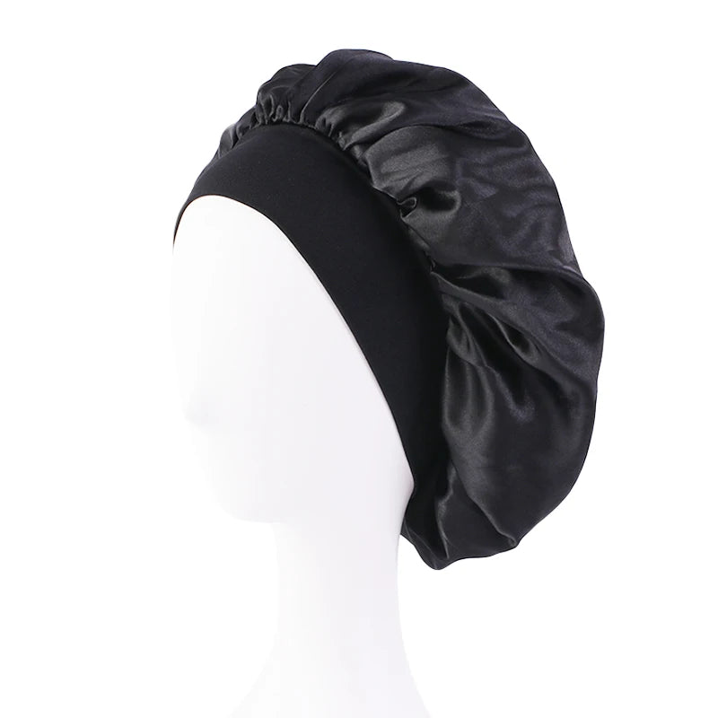 Luxury Satin Sleep Bonnet – Wide-Brimmed & Gentle on Hair only £7.99 from Berets Etc