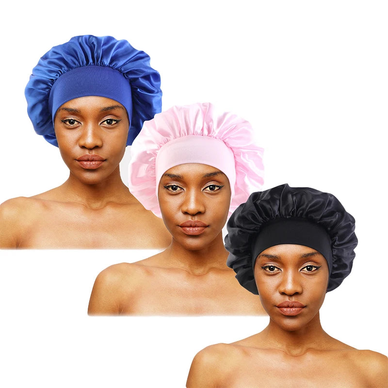 Luxury Satin Sleep Bonnet – Wide-Brimmed & Gentle on Hair only £9.49 from Berets Etc