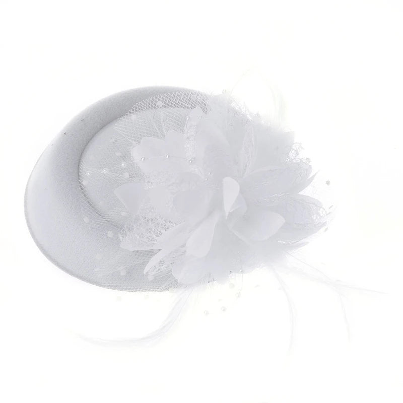 Elegant Feather & Pearl Fascinator – Wedding & Occasion Hat only £11.99 from Berets Etc