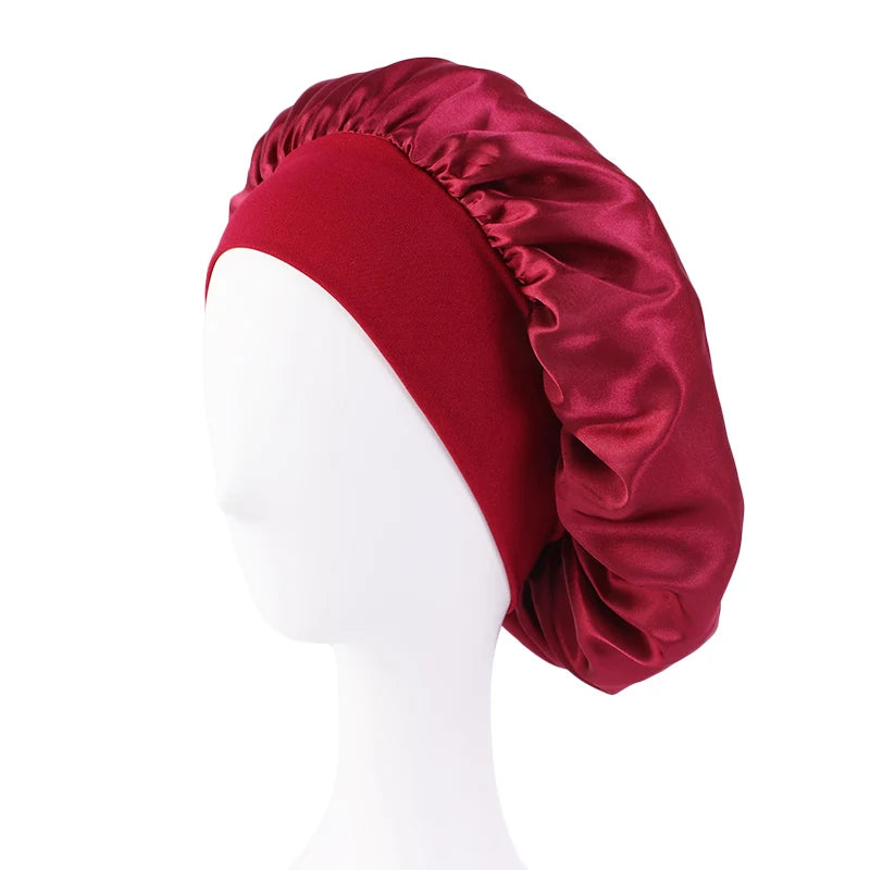 Luxury Satin Sleep Bonnet – Wide-Brimmed & Gentle on Hair only £5.99 from Berets Etc