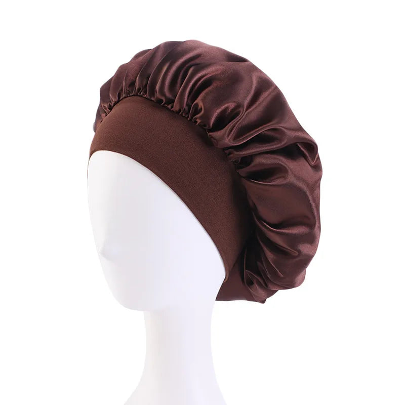 Luxury Satin Sleep Bonnet – Wide-Brimmed & Gentle on Hair only £7.99 from Berets Etc