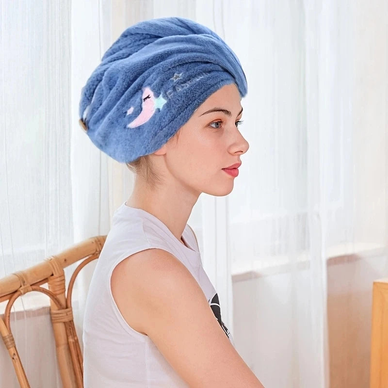 Quick-Dry Hair Towel Wrap - Super Absorbent & Soft only £5.99 from Berets Etc