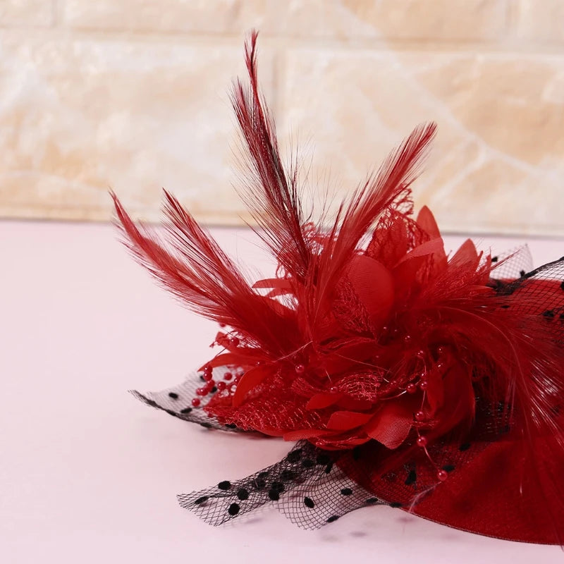 Elegant Feather & Pearl Fascinator – Wedding & Occasion Hat only £11.99 from Berets Etc