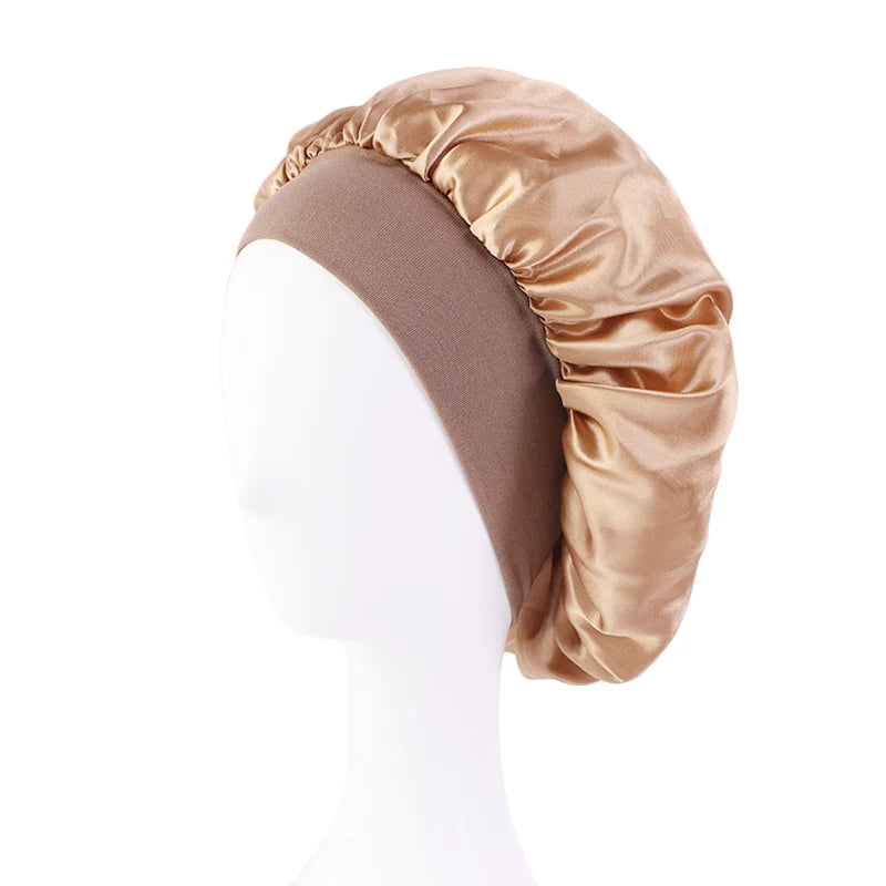 Luxury Satin Sleep Bonnet – Wide-Brimmed & Gentle on Hair only £5.99 from Berets Etc