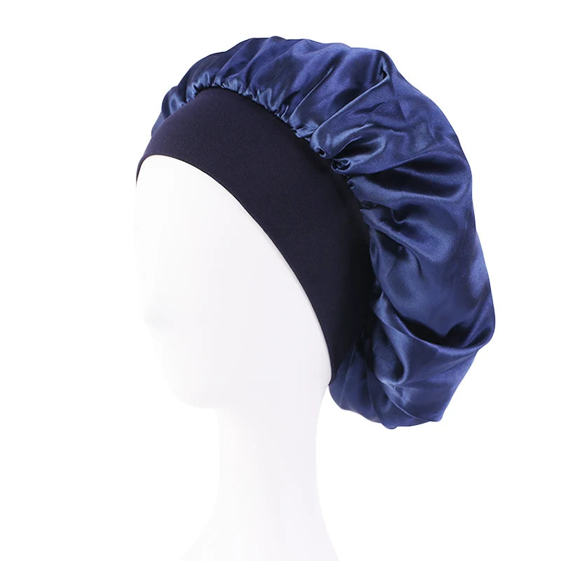 Luxury Satin Sleep Bonnet – Wide-Brimmed & Gentle on Hair only £7.99 from Berets Etc