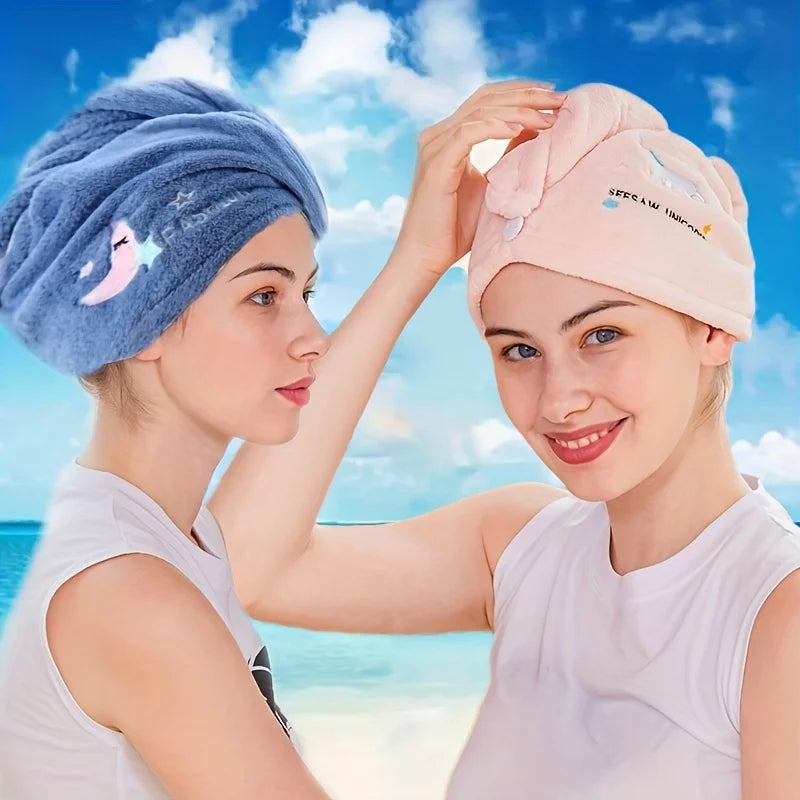 Quick-Dry Hair Towel Wrap - Super Absorbent & Soft only £5.99 from Berets Etc