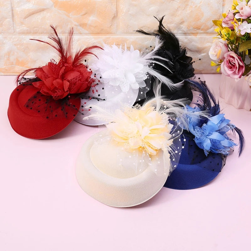 Elegant Feather & Pearl Fascinator – Wedding & Occasion Hat only £11.99 from Berets Etc