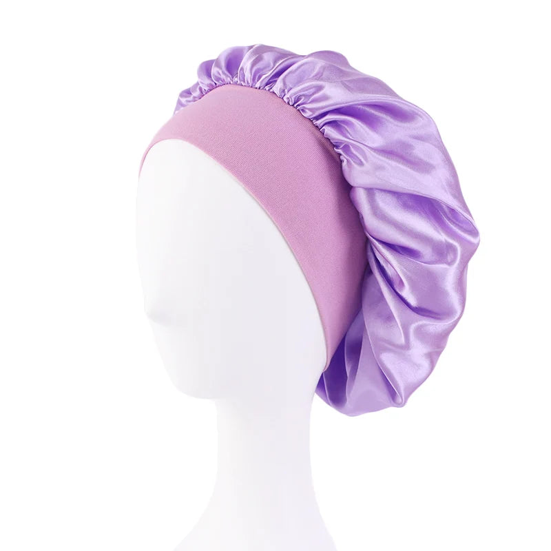 Luxury Satin Sleep Bonnet – Wide-Brimmed & Gentle on Hair only £5.99 from Berets Etc