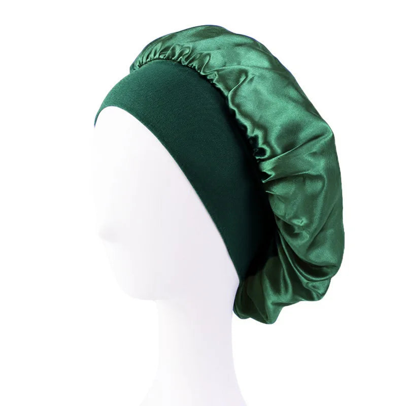 Luxury Satin Sleep Bonnet – Wide-Brimmed & Gentle on Hair only £5.99 from Berets Etc