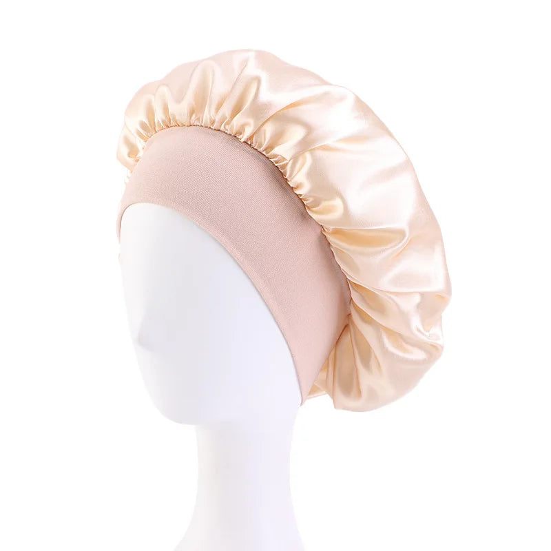 Luxury Satin Sleep Bonnet – Wide-Brimmed & Gentle on Hair only £5.99 from Berets Etc