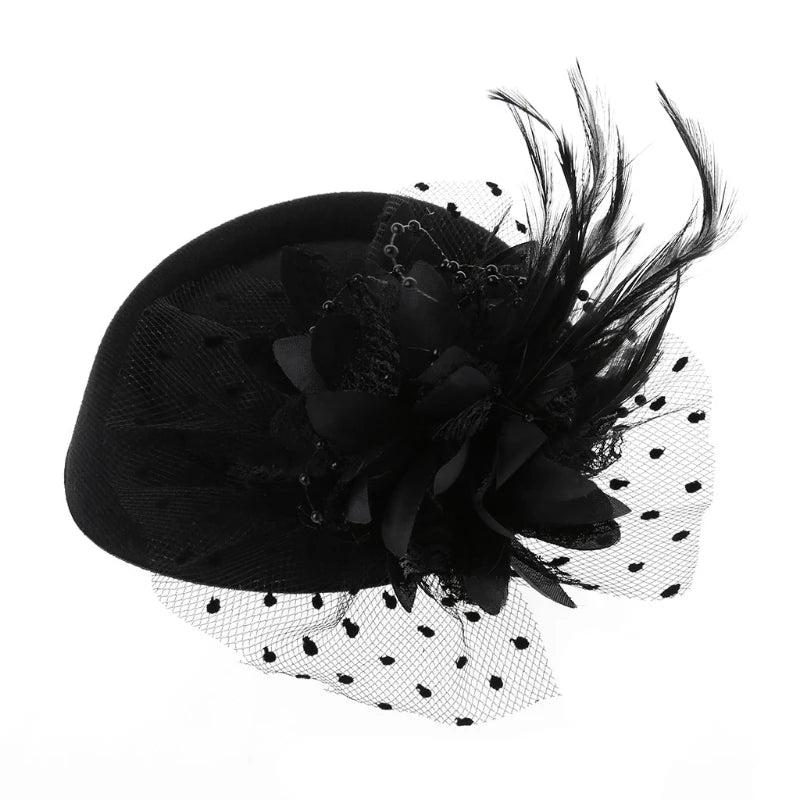 Elegant Feather & Pearl Fascinator – Wedding & Occasion Hat only £11.99 from Berets Etc