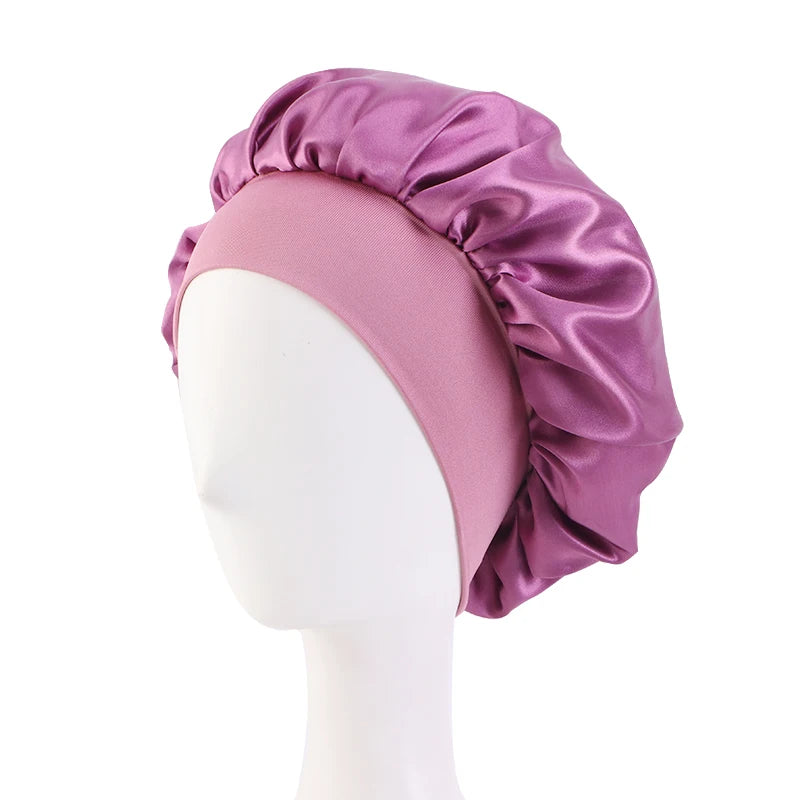 Luxury Satin Sleep Bonnet – Wide-Brimmed & Gentle on Hair only £5.99 from Berets Etc