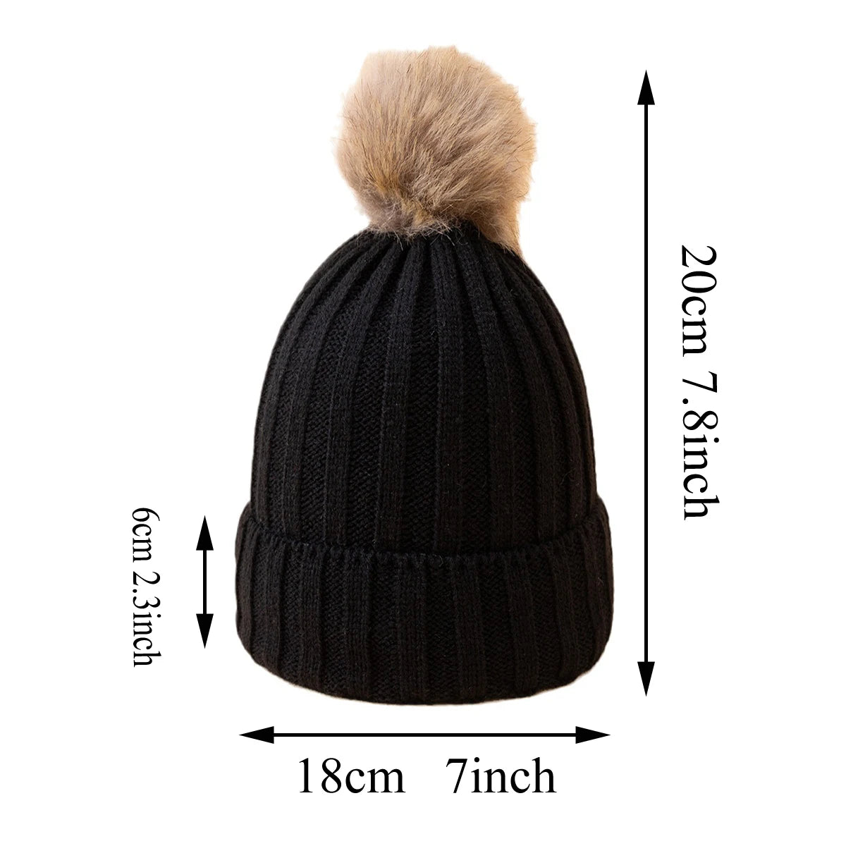 Thick Knit Pompom Beanie – Warm & Stylish Winter Hat for Women only £6.99 from Berets Etc